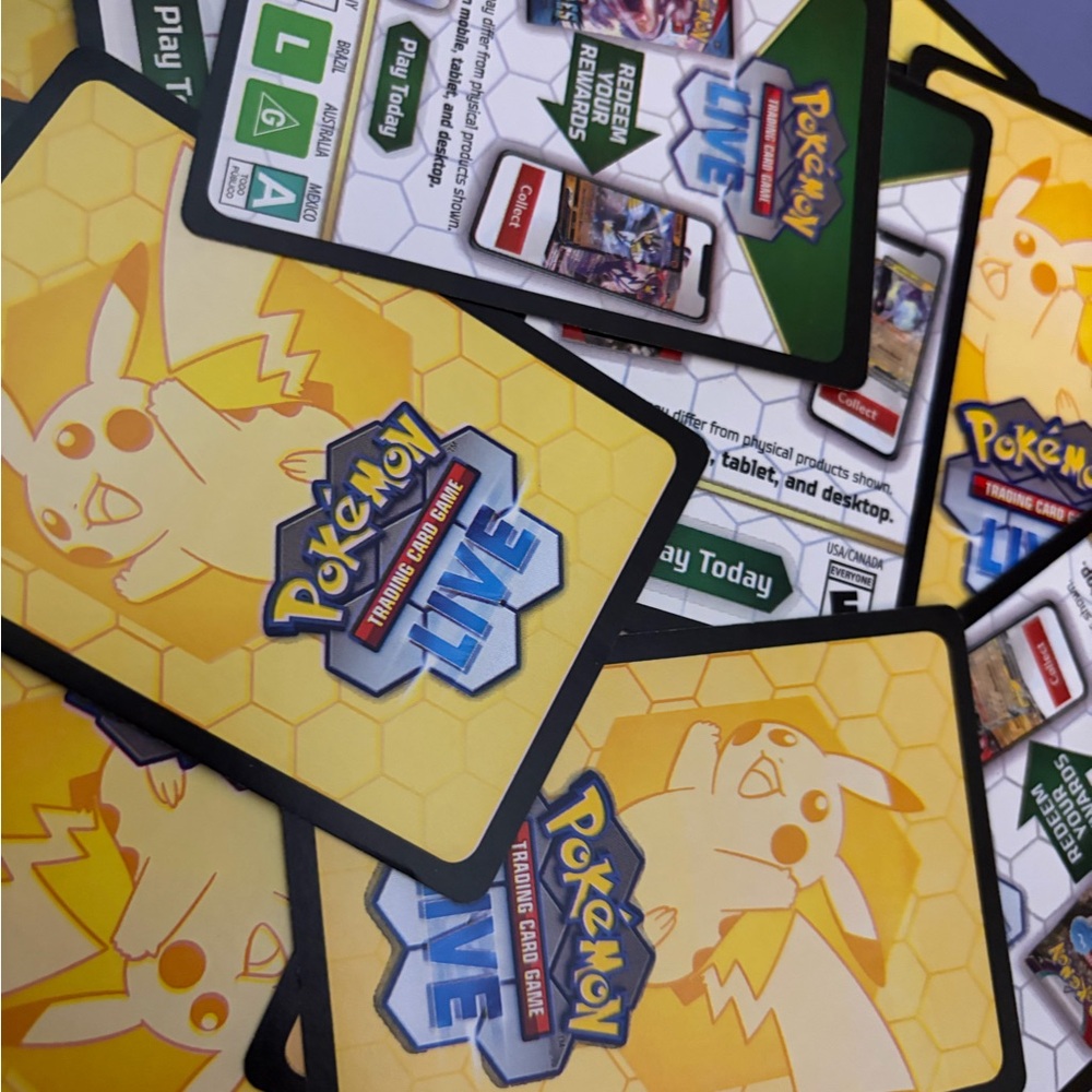 Lot of 25 Unused Pokémon TCG Online Codes